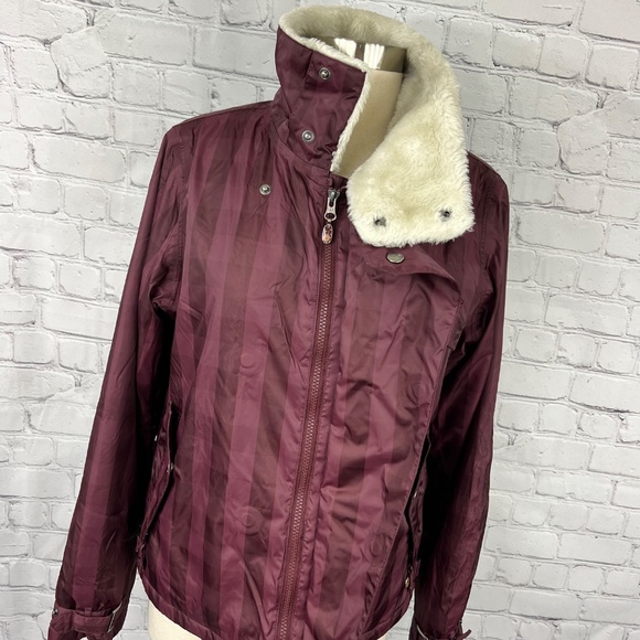 🏂|•BURTON•| Burgundy Plaid Snow Ski Snowboard Jacket Size Medium - Picture 12 of 16